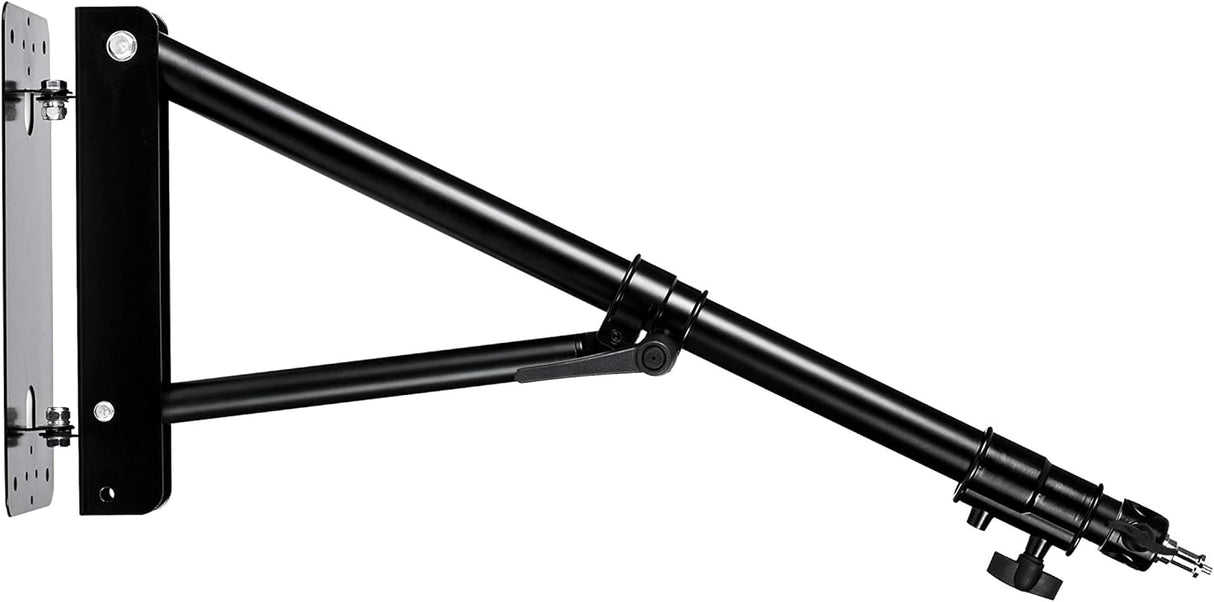 Bras mural extensible 180° pour ring light et éclairage studio
