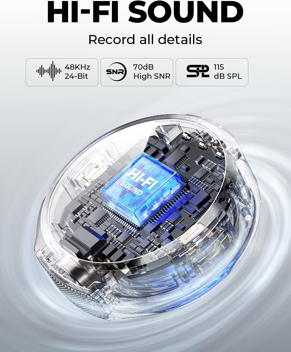 Microphone Cravate Sans Fil Hollyland Lark M2 Combo – Compatible Caméra, iPhone, Android, PC – Portée 300m, Son HD 48kHz, Autonomie 30H