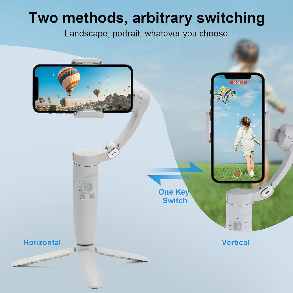 Stabilisateur Smartphone M1 3 Axis Gimbal avec Suivi Visage AI