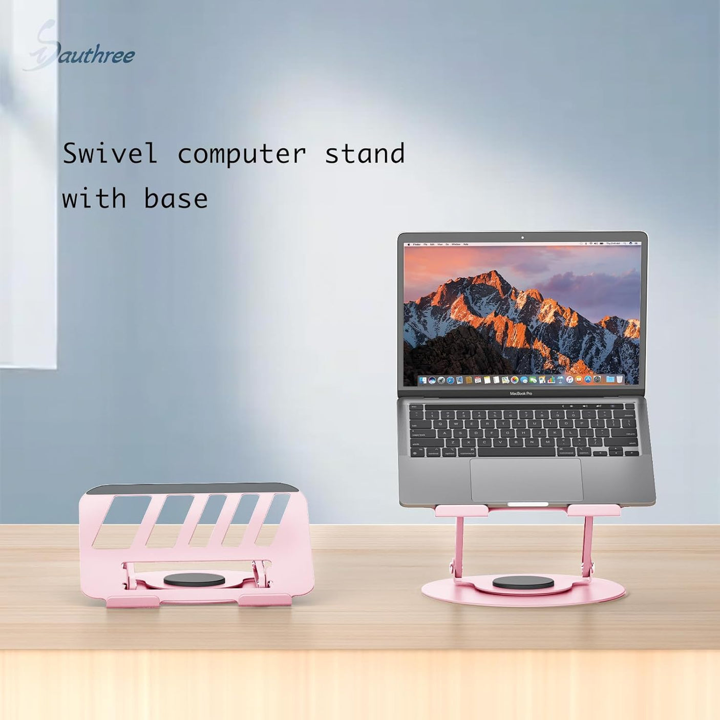 Support Rotatif 360° pour Laptop/iPad 10-17.3" - Ergonomique & Pliable Noir