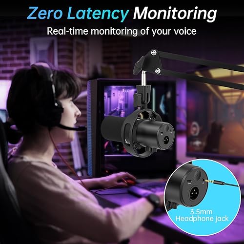 Microphone Dynamique WM8 XLR/USB avec Bras Articulé – Kit Podcast & Streaming