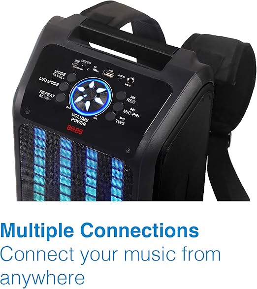 Enceinte Party Laser Bluetooth avec LED et Microphone