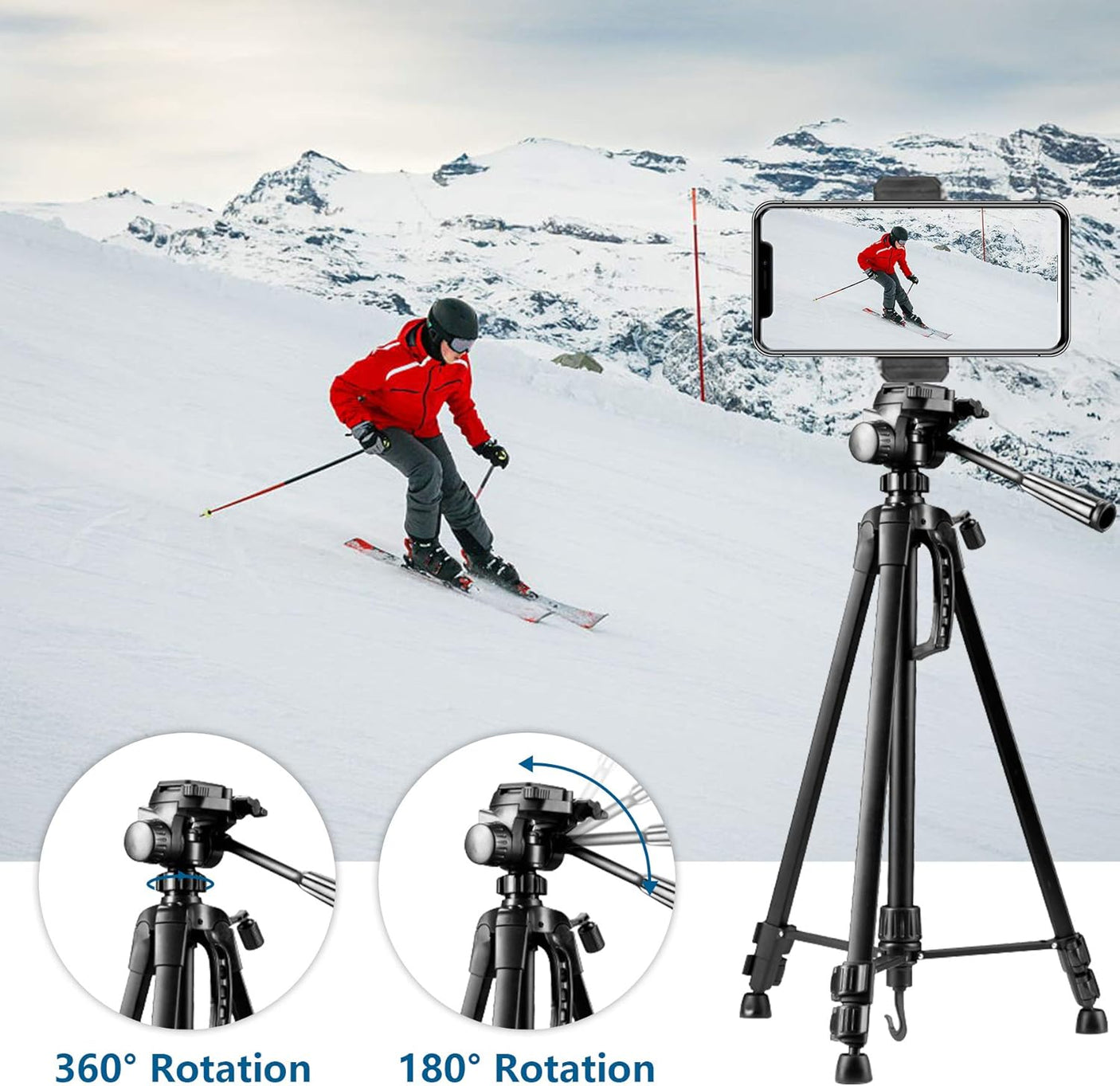 Trépied Royal R-Tripod360 62-180cm avec Télécommande Bluetooth