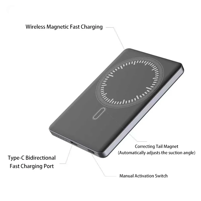 Power Bank Magnétique Ultra-Mince Fast Digital FD-V9 10000mAh