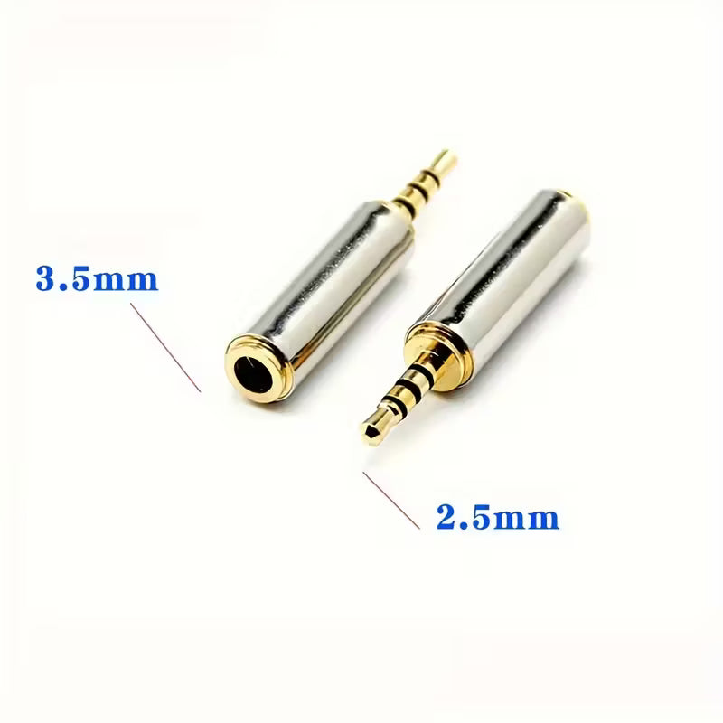Adaptateur Audio Jack 3.5mm Male vers 2.5mm Femelle Plaque Or