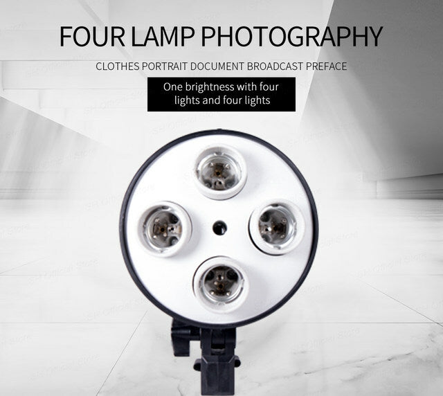 Puluz Softbox 50x70cm – Kit Éclairage Photo/Vidéo avec 4 Lampes de 20W + Trépied 200cm