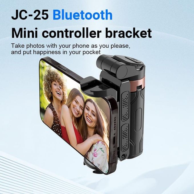 Perche à Selfie 3-en-1 JC-25 avec Trépied, Rotation 360° & Télécommande Bluetooth