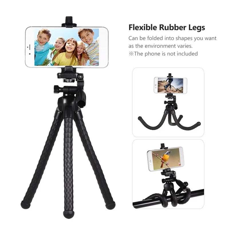 Flexible Octopus Tripod pour Smartphone et Caméra – Support 360°