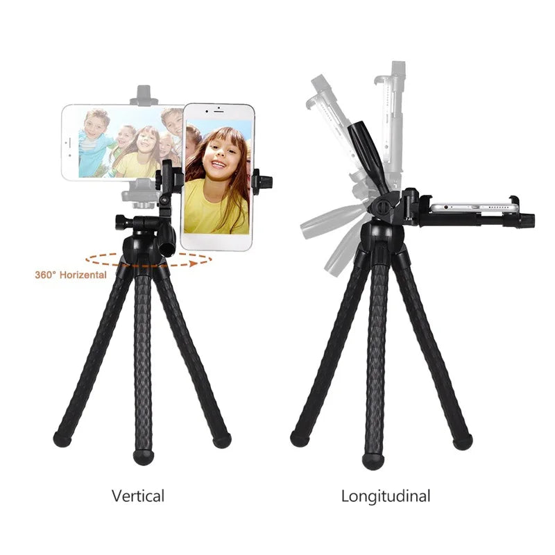 Flexible Octopus Tripod pour Smartphone et Caméra – Support 360°