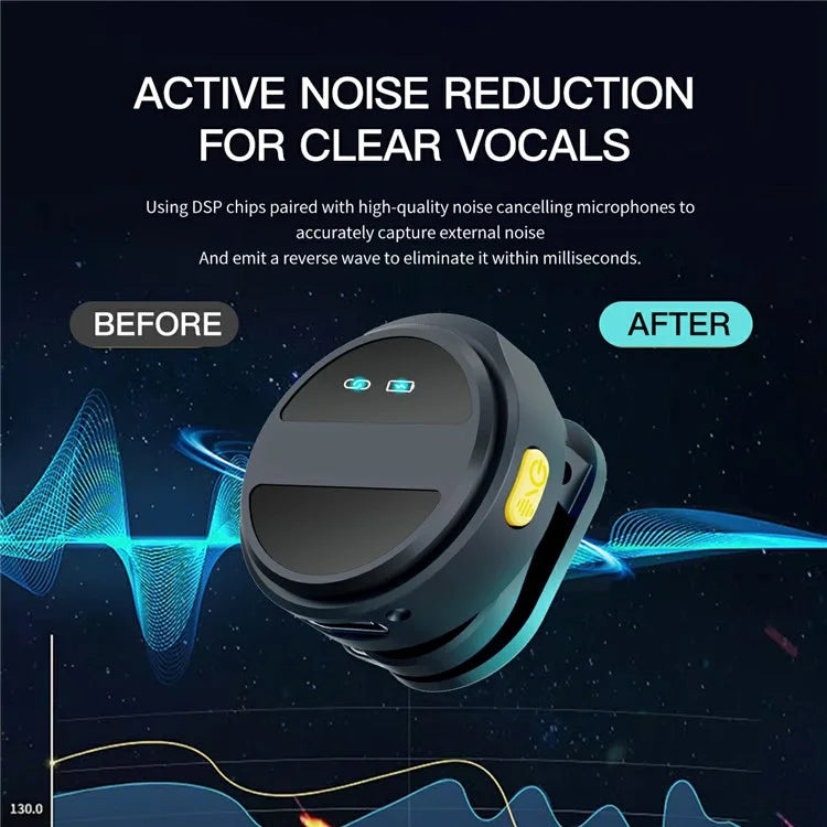 2 Microphones Lavalier Sans Fil Magnétique, Réduction Intelligente du Bruit 2.4G