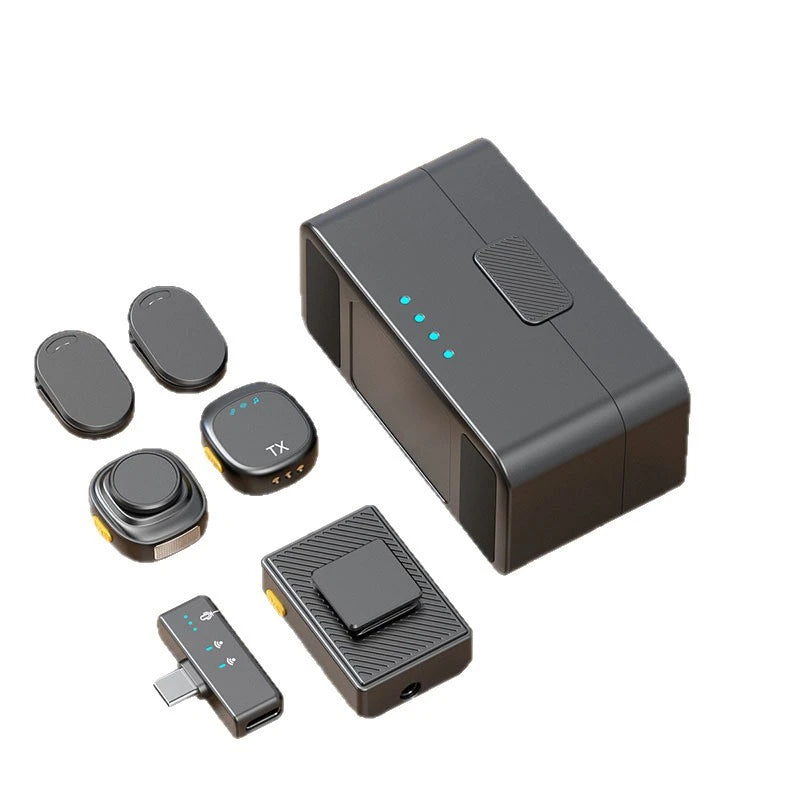 Microphone Sans Fil GOOERMI D07 2.4GHz pour Caméra 2TX 1RX