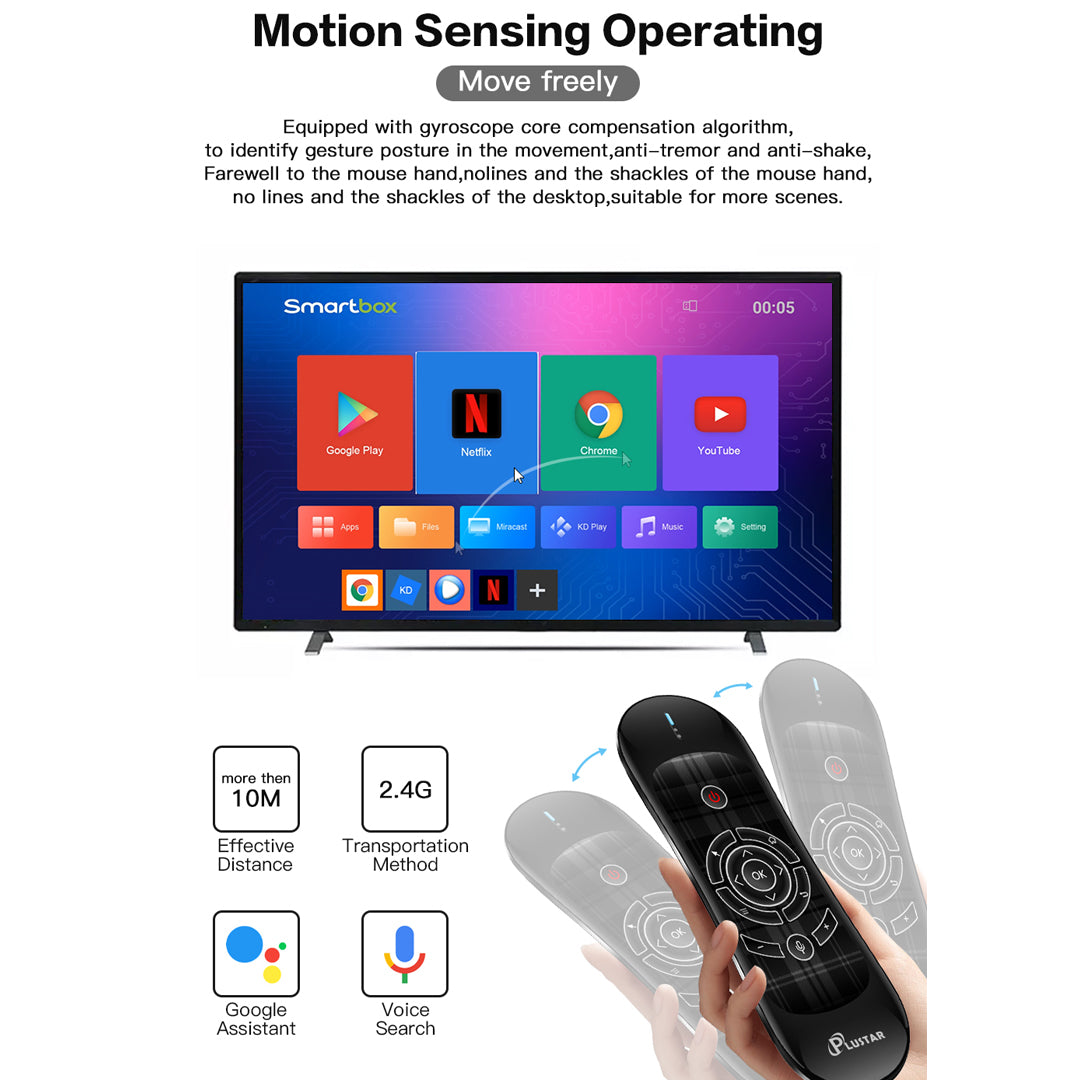 Souris à Air 2.4G 6 Axes avec Clavier Sans Fil - Contrôle Facile pour PC, Smart TV, Android TV Box