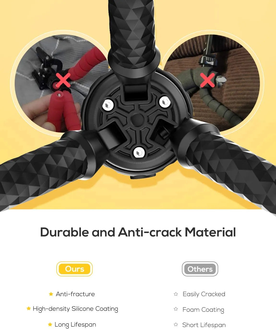 ترايبود مرن جيماري MT-25 أسود – مدمج وقوي للهواتف والكاميرات