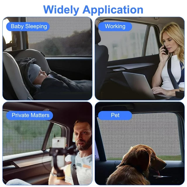 Lot de 4 Pare-soleil Voiture – Protection UV, Avant et Arrière