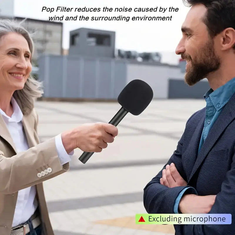 Poignée Adaptateur Portable pour Microphone avec Mousse et Cadre en Aluminium