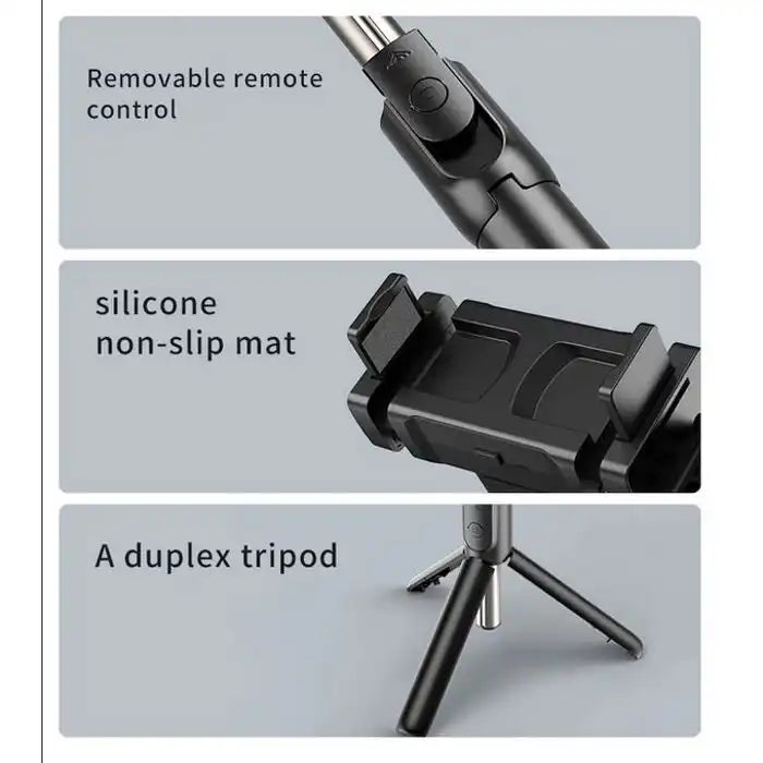 1 AXIS Stabilisateur Téléphone C06 avec Trépied et Perche Selfie 360°