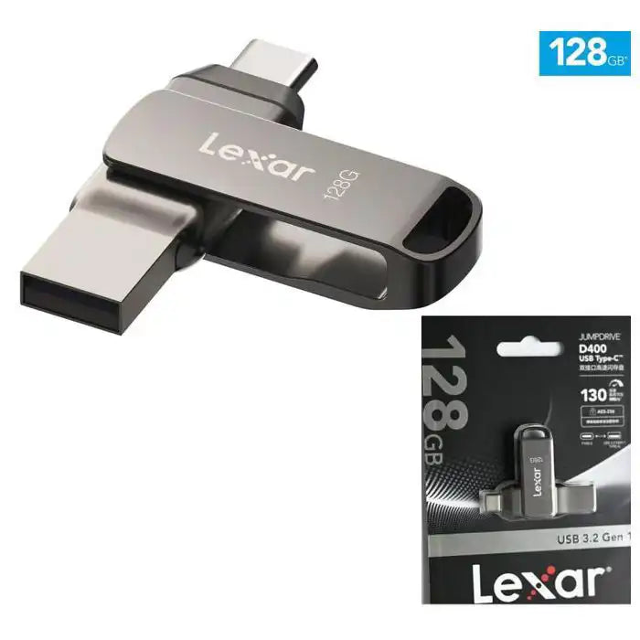 Clé USB Lexar JumpDrive D400 USB-C 3.1 128GB / 256GB 130MB/s