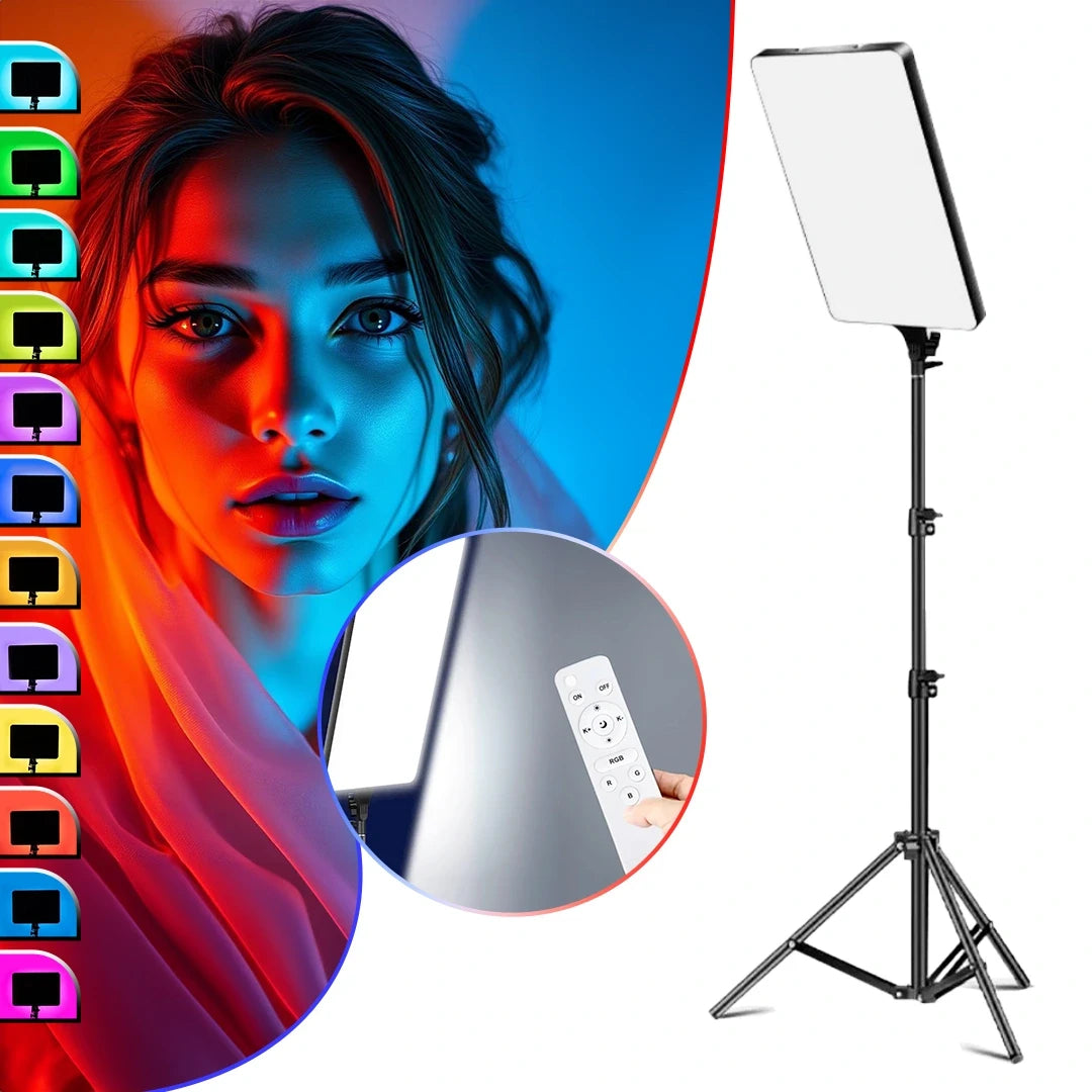 PM-48 – مصباح LED RGB مع حامل | إضاءة مهنية متعددة الاستخدامات