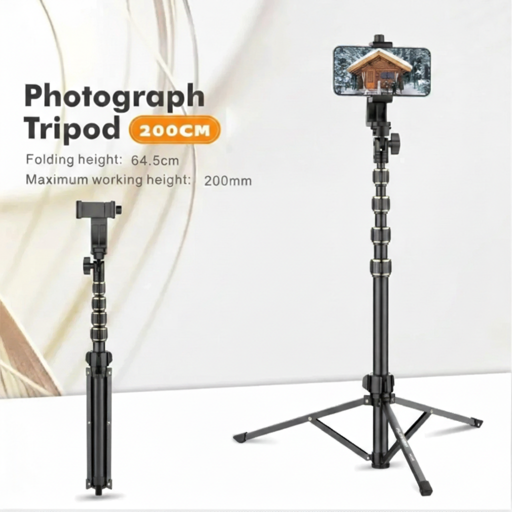 Trépied Selfie Stick Métal AZ-990 200cm avec Télécommande