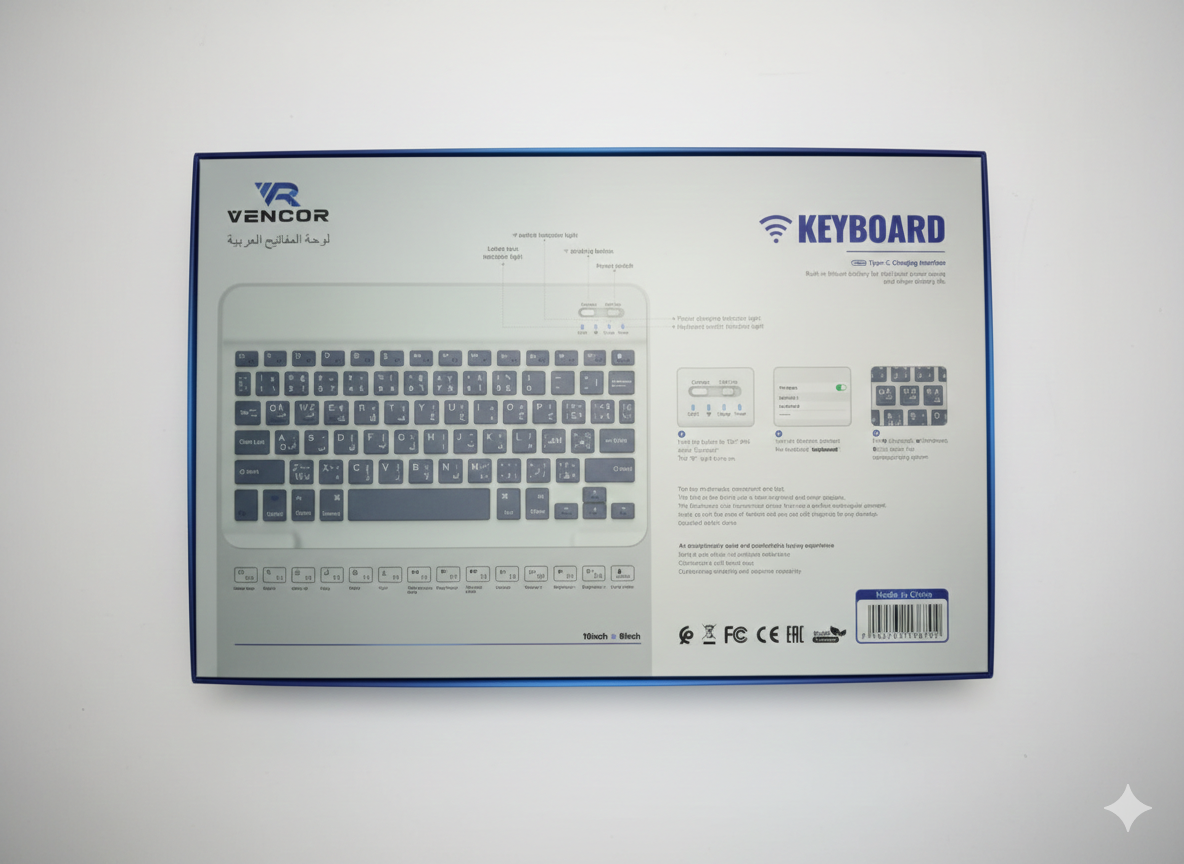 Clavier Sans Fil Vencor - Rechargeable USB-C