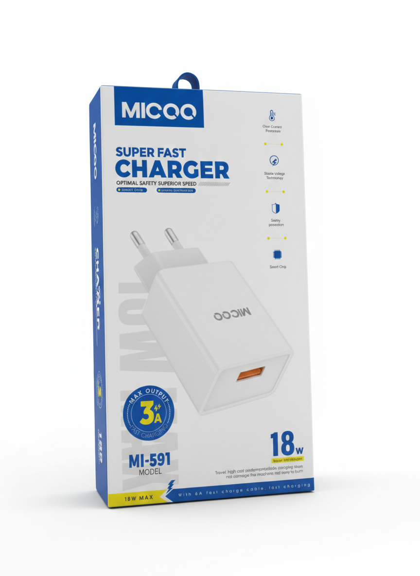 Chargeur MICQQ MI-591 Super Fast Charger 18W