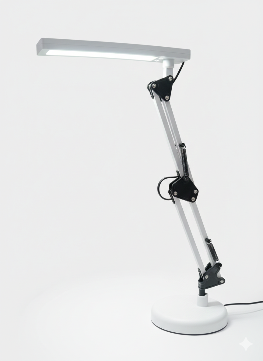 Lampe de Bureau LED Multi-usage Style Nordique avec Pince et Socle