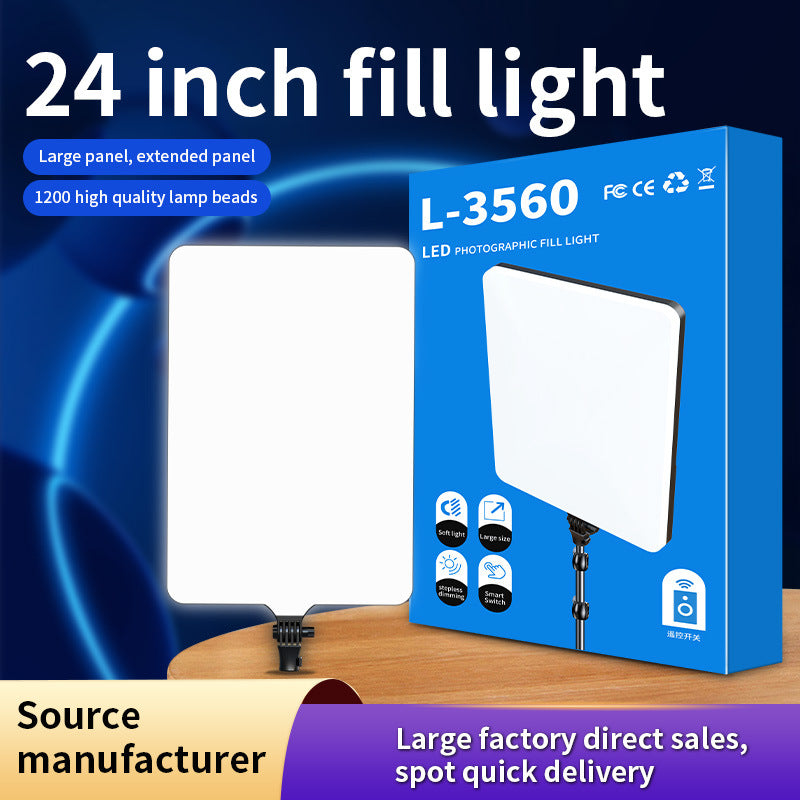 Panneau LED Studio 60W 24 Pouces pour Photo et Vidéo + trépied 2m