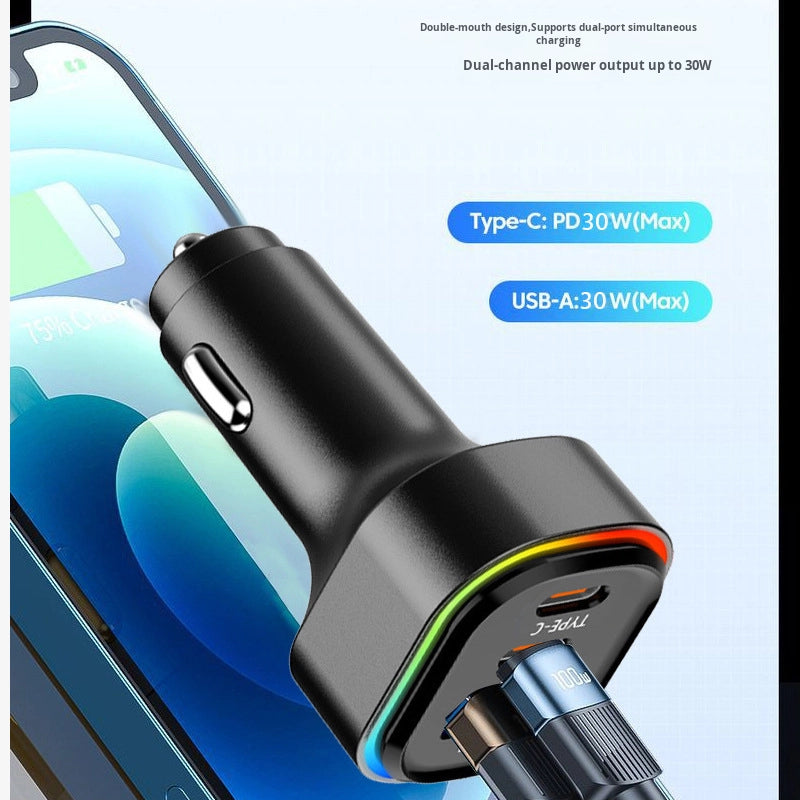 Chargeur Voiture Rapide USB & USB-C – 3 Ports, 58W, Charge Rapide 3A – Compatible 12V/24V
