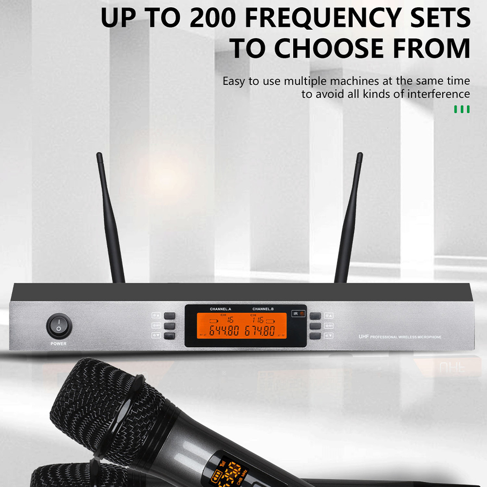 LGX8000 Micro Sans Fil UHF Professionnel – 2 Canaux