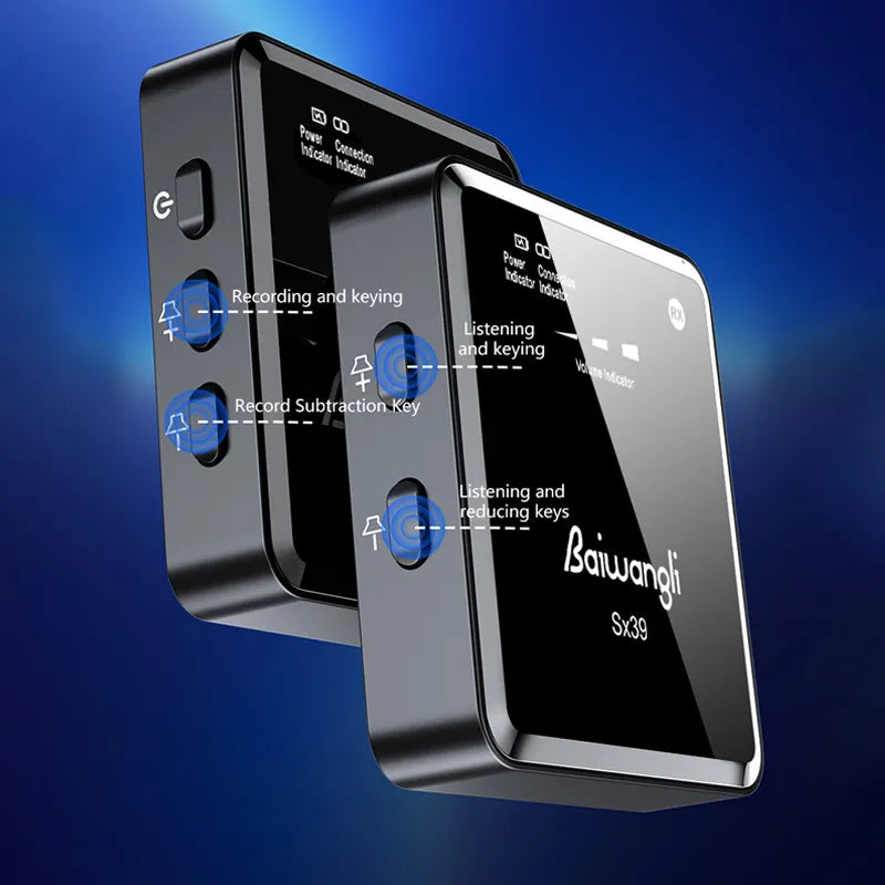 Microphone Lavalier sans Fil SX39 pour Enregistrement et Diffusion avec Réduction de Bruit