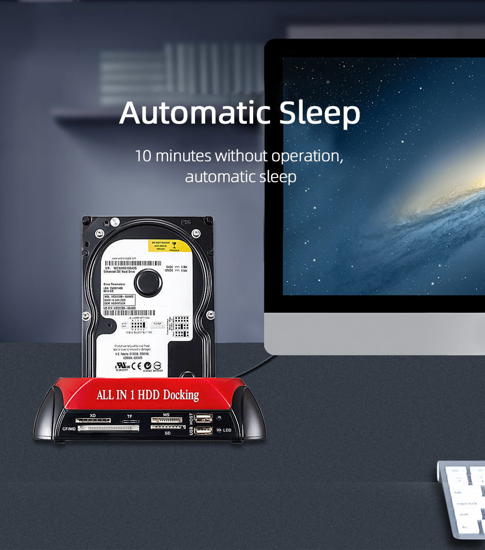 Station d'accueil HDD tout en 1, USB 2.0 vers SATA IDE