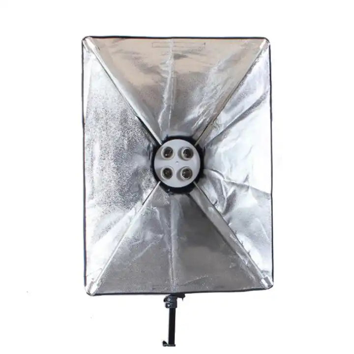 Ensemble d'éclairage Softbox (Softbox + Trépied + Perche, 4 Entrées pour Lampes)