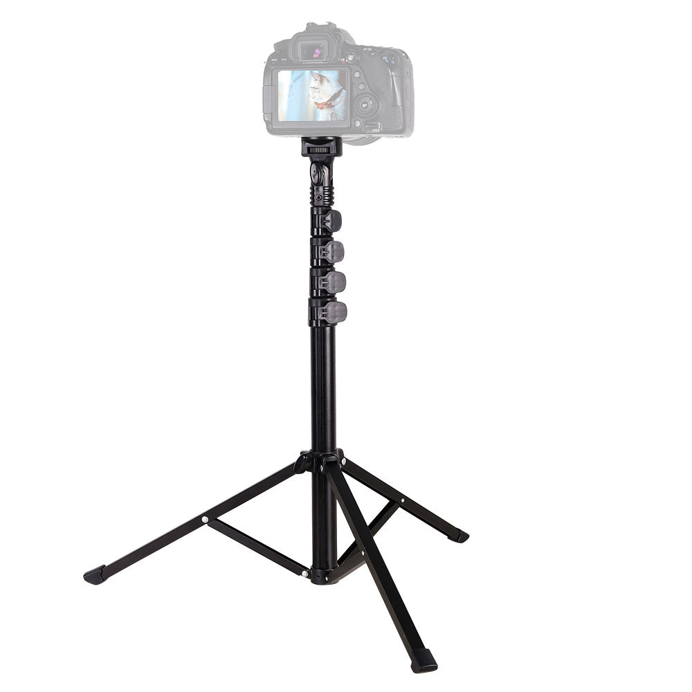 Trépied Télescopique 2-en-1 Léger avec Tête Flexible 1.7m