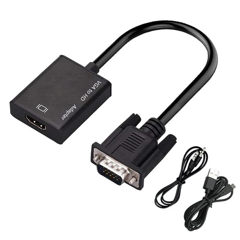 Convertisseur 1080P VGA + audio vers HDMI