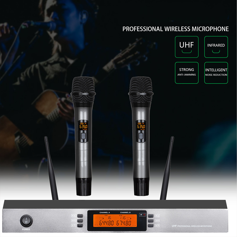 LGX8000 Micro Sans Fil UHF Professionnel – 2 Canaux