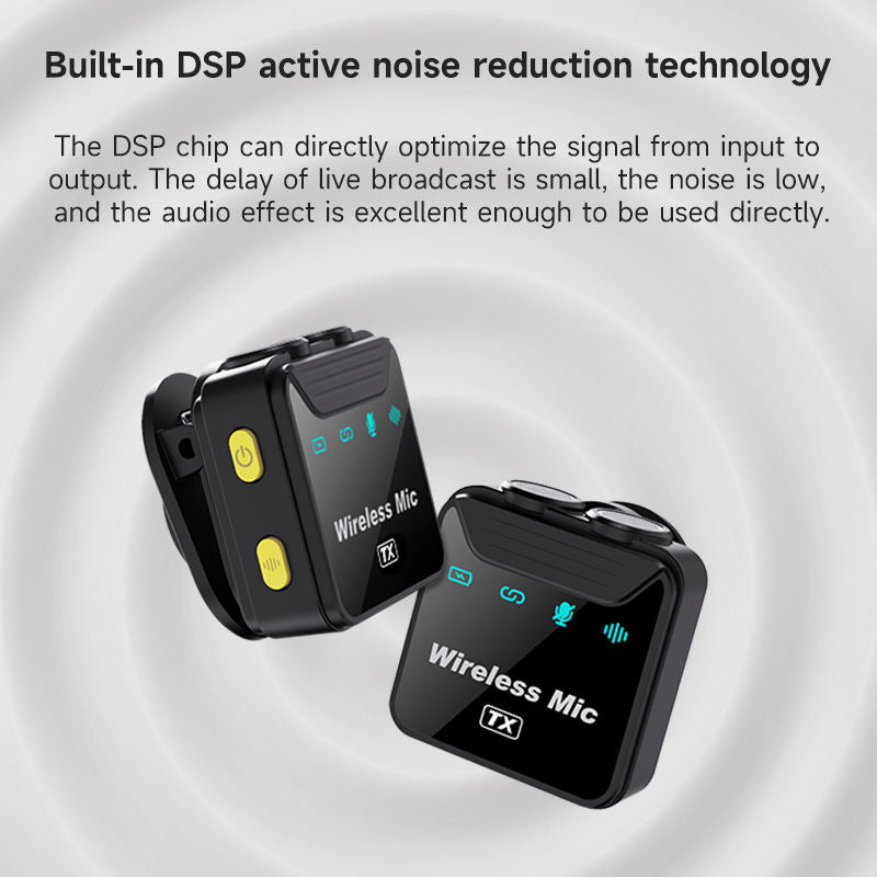 Micro sans fil SX23 USB-C avec boîtier de charge – Double émetteur