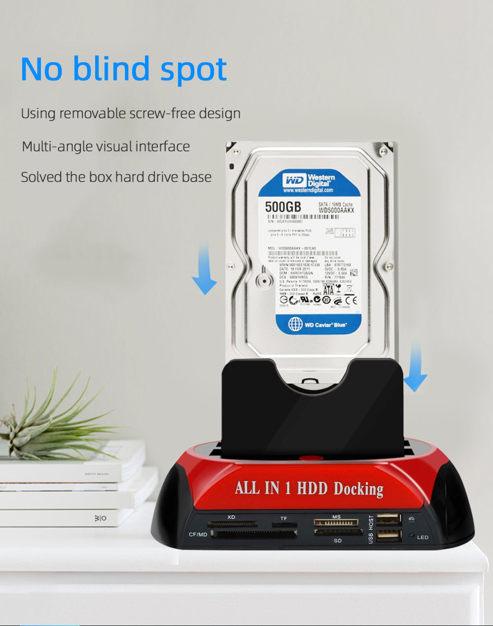 Station d'accueil HDD tout en 1, USB 2.0 vers SATA IDE