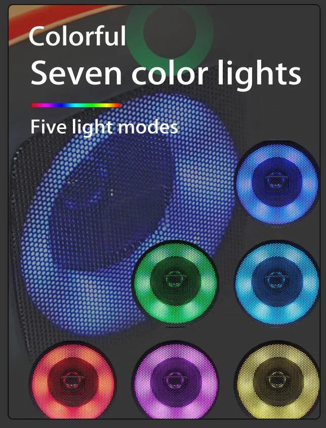 Mini Enceinte Bluetooth 5W Portable avec Effets Lumineux RGB et Support Téléphone
