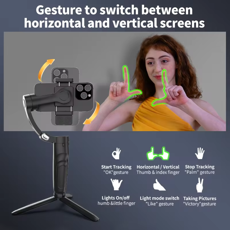 Stabilisateur M3 Pro 3 Axes avec AI Tracking – Smartphone