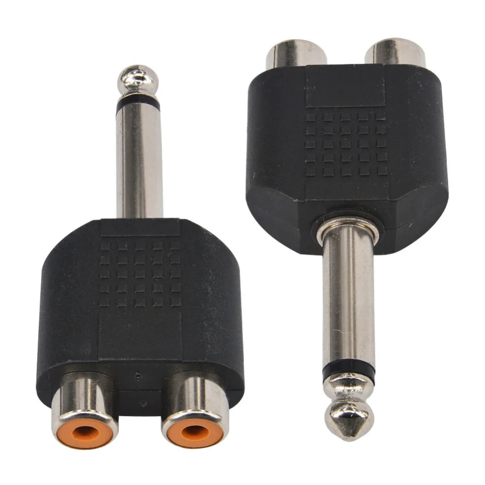 Adaptateur jack 6,5 mm mâle vers double RCA femelle, connecteur audio stéréo