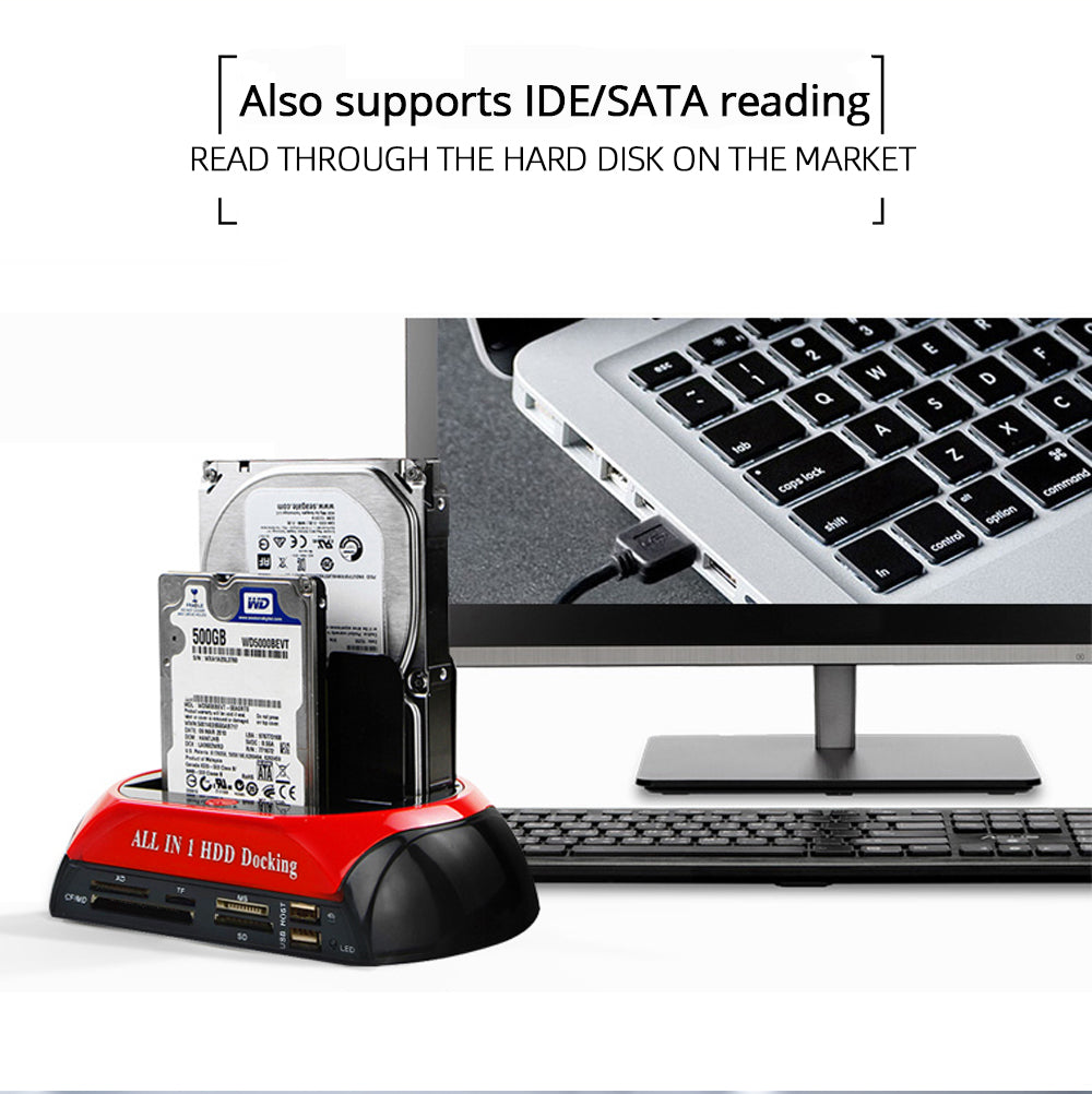 Station d'accueil HDD tout en 1, USB 2.0 vers SATA IDE