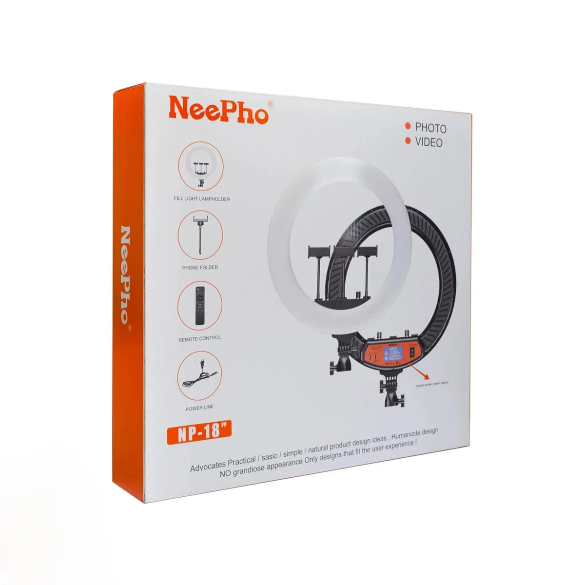 Ring Light LED " NeePho NP18 50W avec Trépied 2m