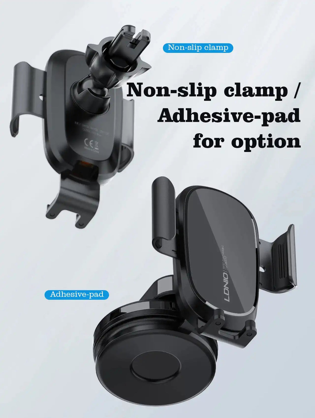 Chargeur Voiture Sans Fil 15W LDNIO MW21-1 à Serrage Automatique