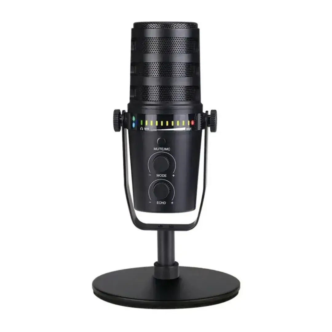 Microphone Dynamique USB/XLR avec Support pour Podcast et Streaming