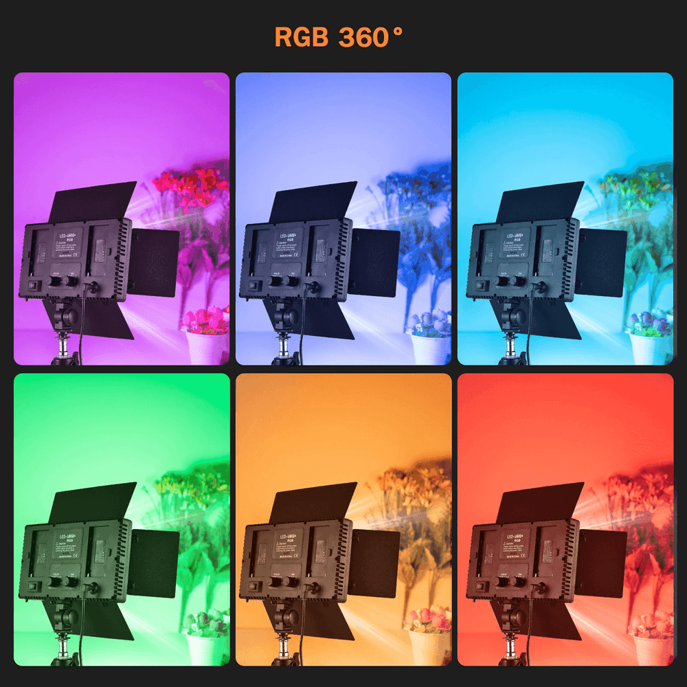 LED-U600+ لوحة إضاءة RGB ثنائية اللون 40 واط مع مزود طاقة - إضاءة احترافية (البطاريات غير مدرجة)