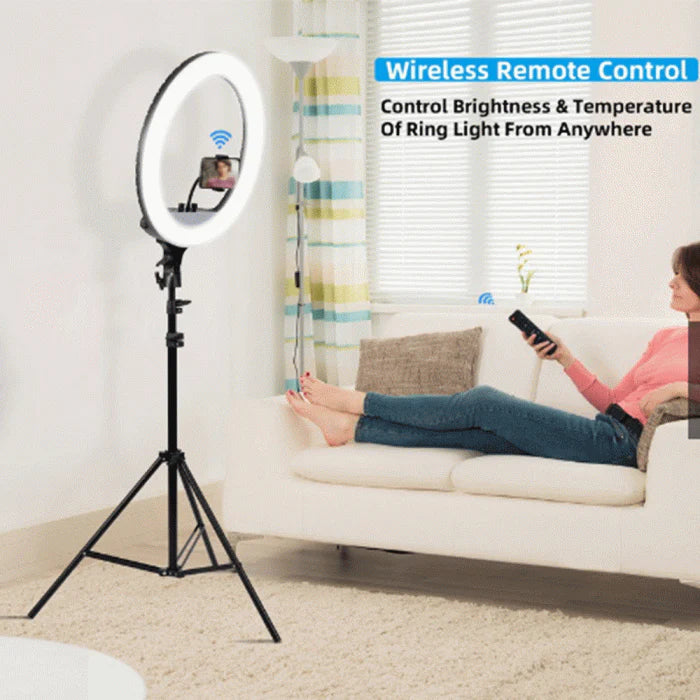 Ring Light 18 Pouces RL-18 avec Trépied et Télécommande