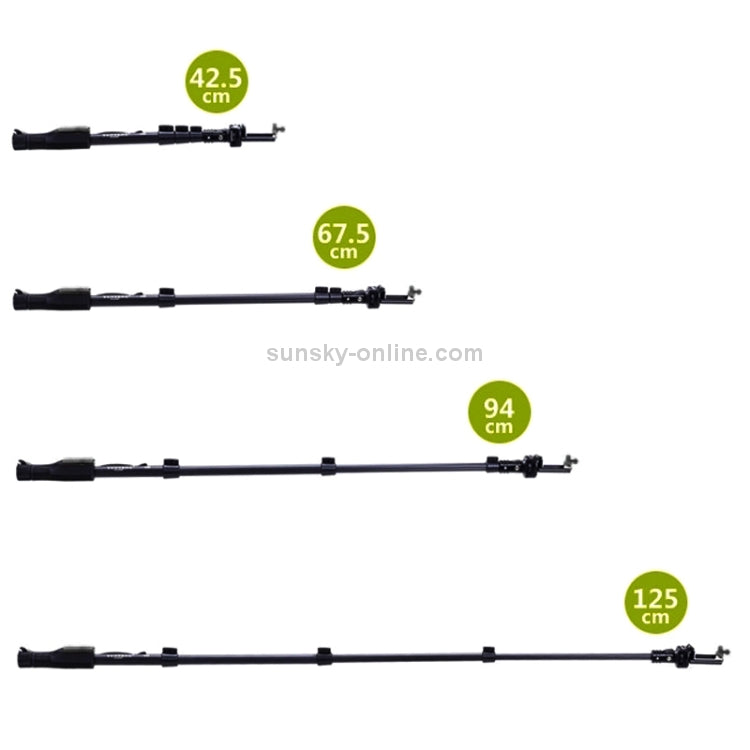 Yunfeng YF-1288 – Perche Selfie Bluetooth Télescopique 125 cm