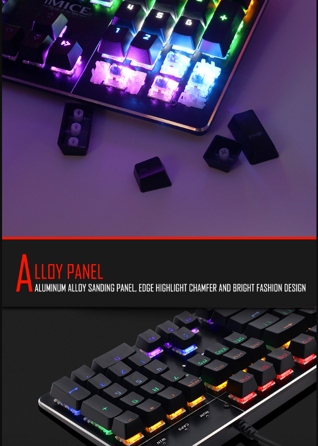 لوحة مفاتيح ميكانيكية للألعاب IMICE MK-X80 – الأداء وإضاءة RGB