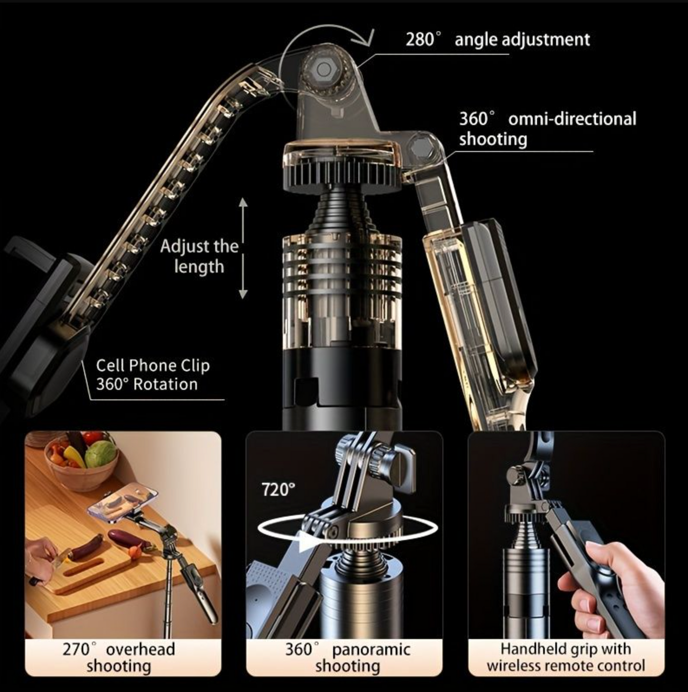 Trépied Intelligent A6000 avec Suivi Automatique du Visage et Télécommande