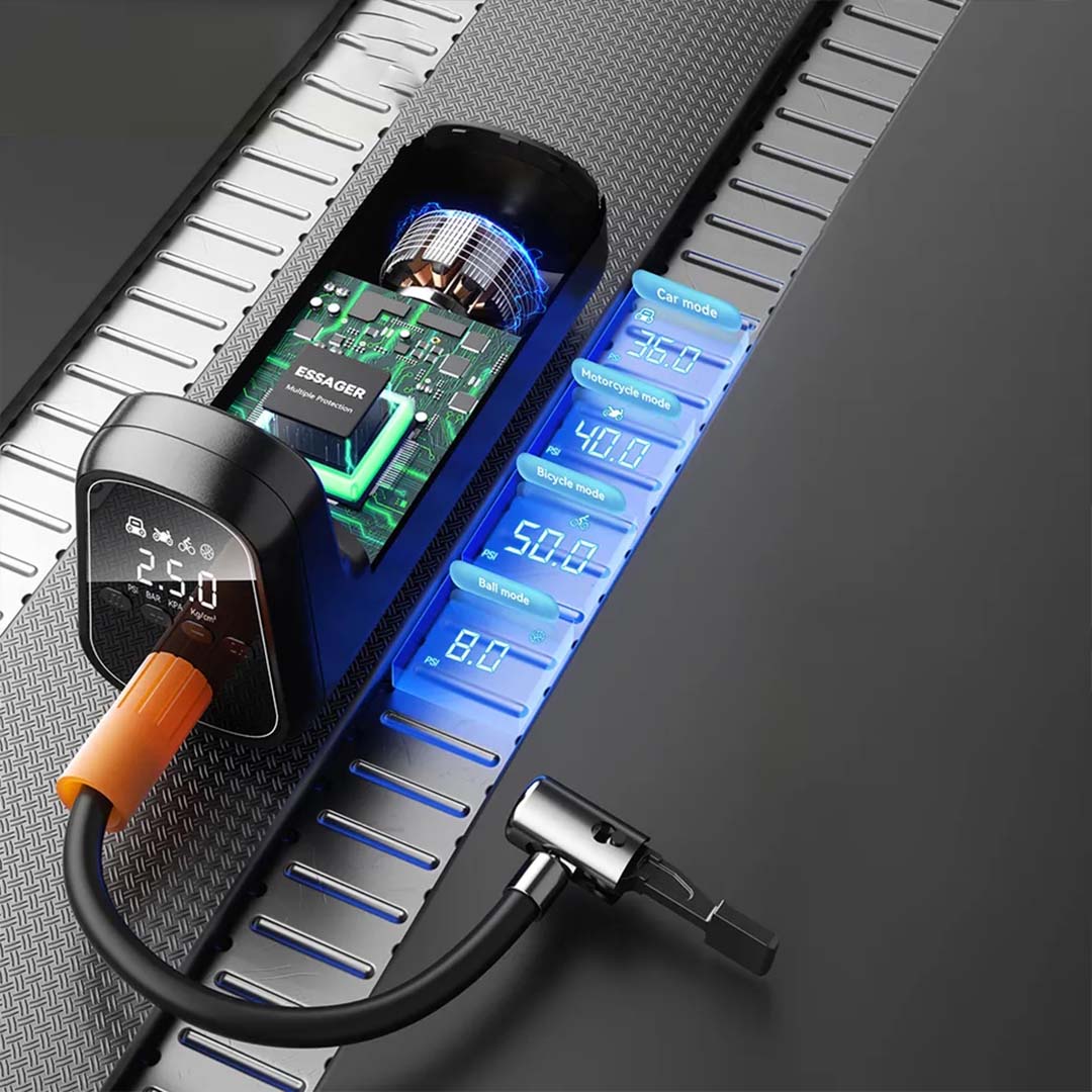 Aspirateur Sans Fil & Gonfleur 5-en-1 Essager F19 Plus – 8000PA, avec Power Bank 4000mAh